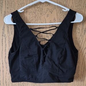 Torrid Black Mesh Detail Top